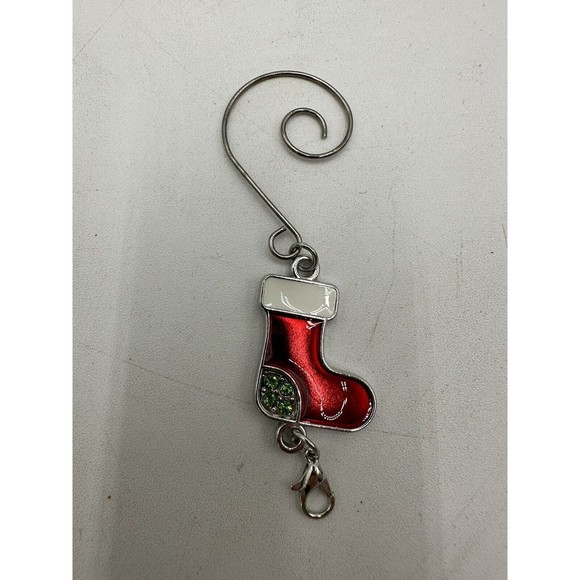 BANBERRY DESIGNS Christmas Ornament Hooks - Set of 12 Metal Boot Stocking New - Picture 1 of 6